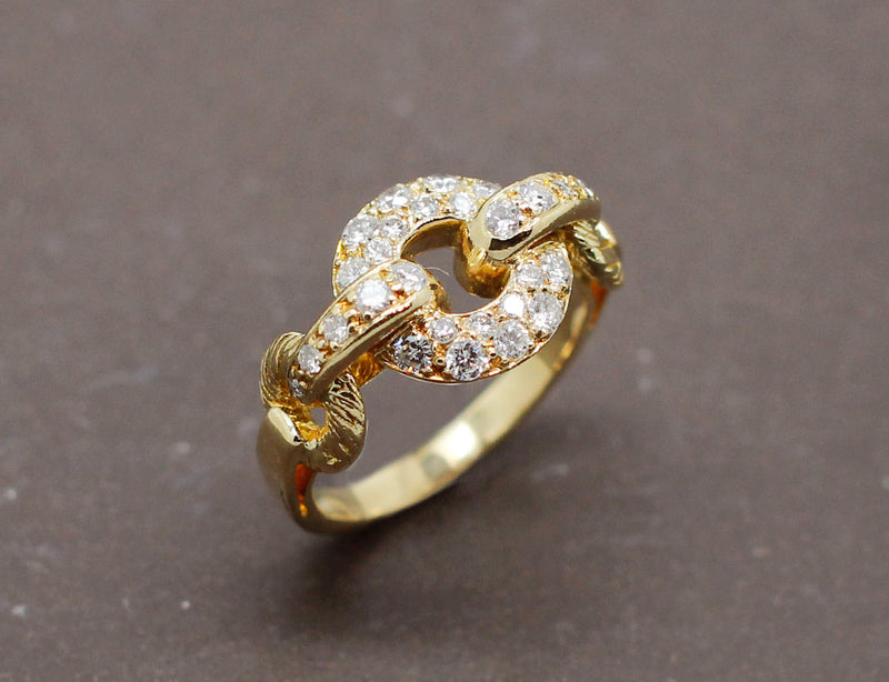 Bague Maillons de Chaîne Diamants