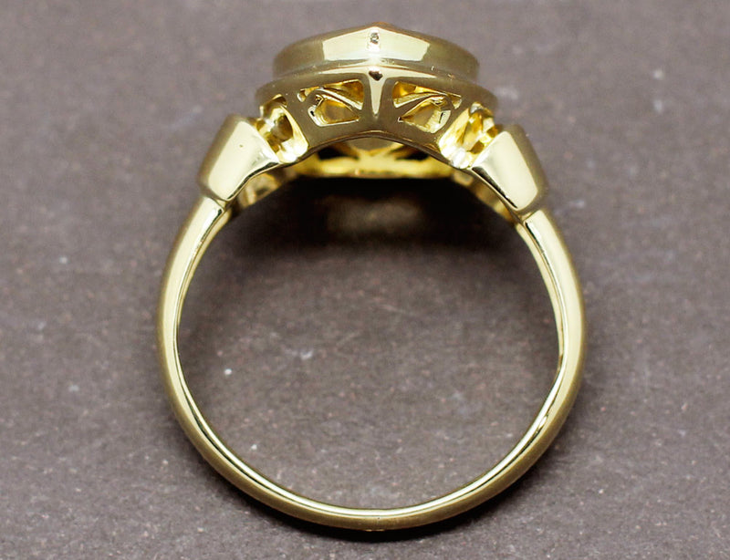 Bague Citrine Poire Or Jaune
