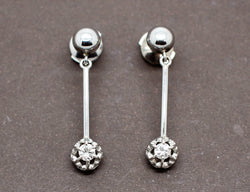 Boucles d'Oreilles Pendantes Diamants