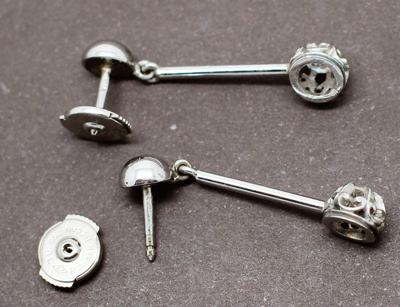 Boucles d'Oreilles Pendantes Diamants