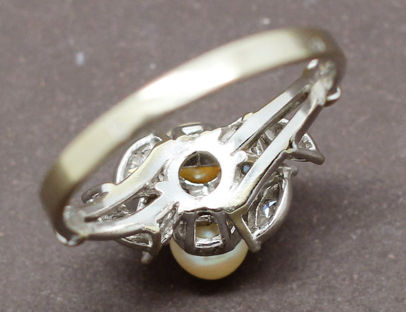 Bague Toi et Moi Perles Diamants