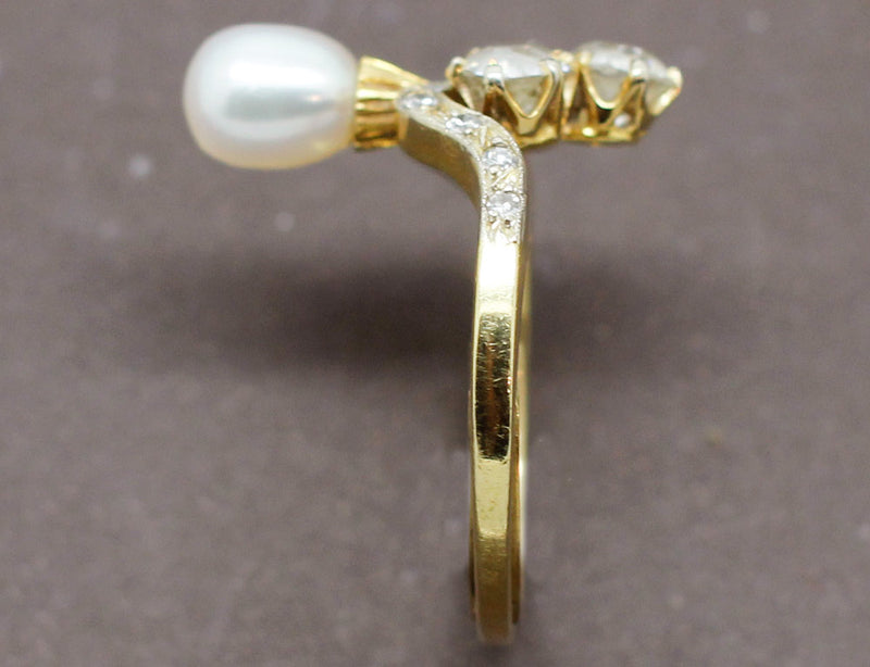 Bague Duchesse Or Diamants Perle