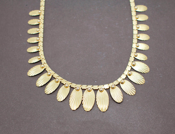 Collier Draperie Or Jaune 1950