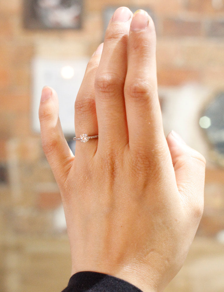 Solitaire Or Blanc Diamants