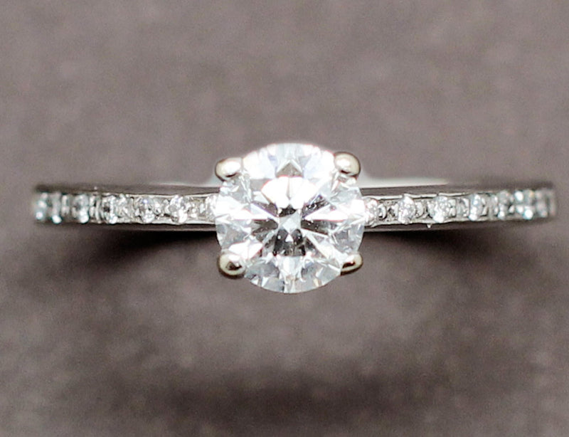 Solitaire Or Blanc Diamants