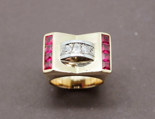 Bague Tank Diamants et Verneuils
