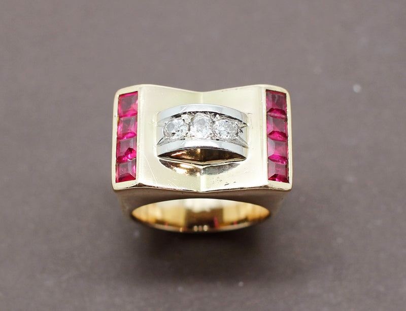 Bague Tank Diamants et Verneuils