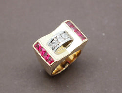 Bague Tank Diamants et Verneuils
