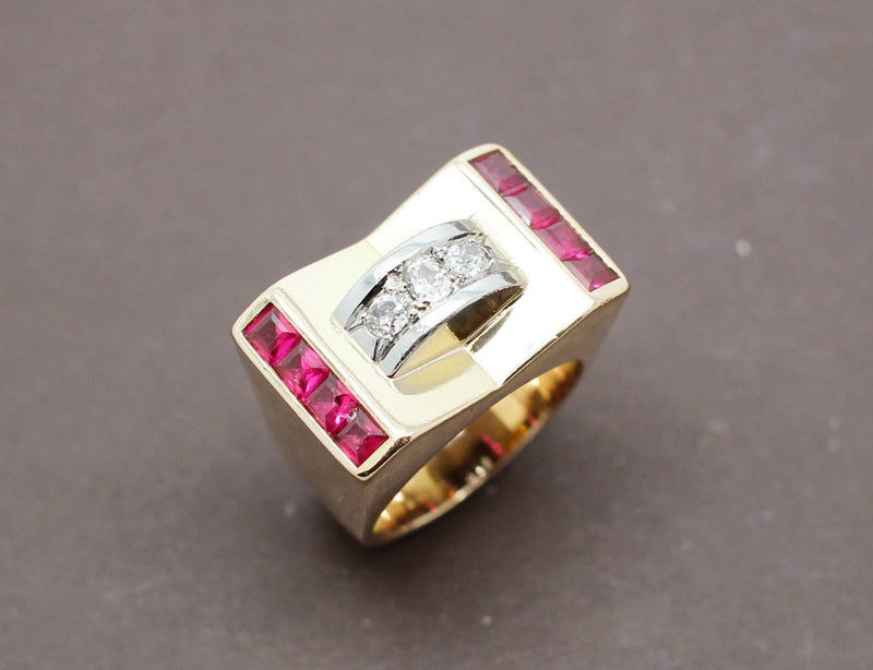 Bague Tank Diamants et Verneuils