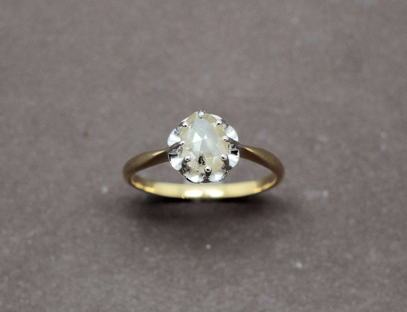 Solitaire Diamant Taille Rose