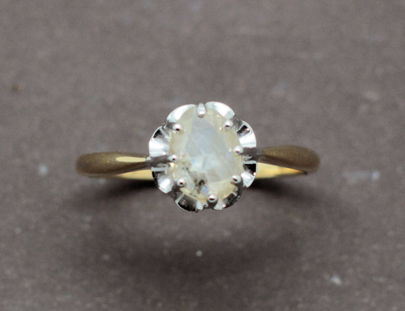 Solitaire Diamant Taille Rose