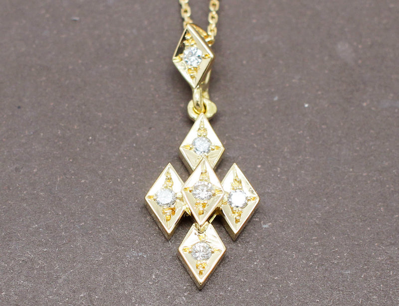 Pendentif Losanges Or et Diamants