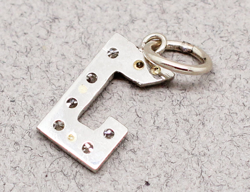 Pendentif "J" Art Déco Diamants