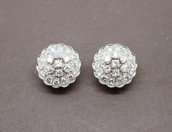 Boucles d'Oreilles Marguerite Diamants