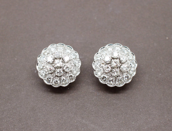 Boucles d'Oreilles Marguerite Diamants