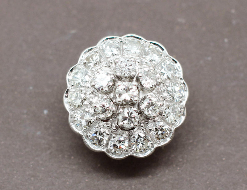 Boucles d'Oreilles Marguerite Diamants