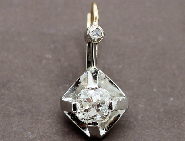 Boucles d'Oreilles Dormeuses Art Déco Diamants
