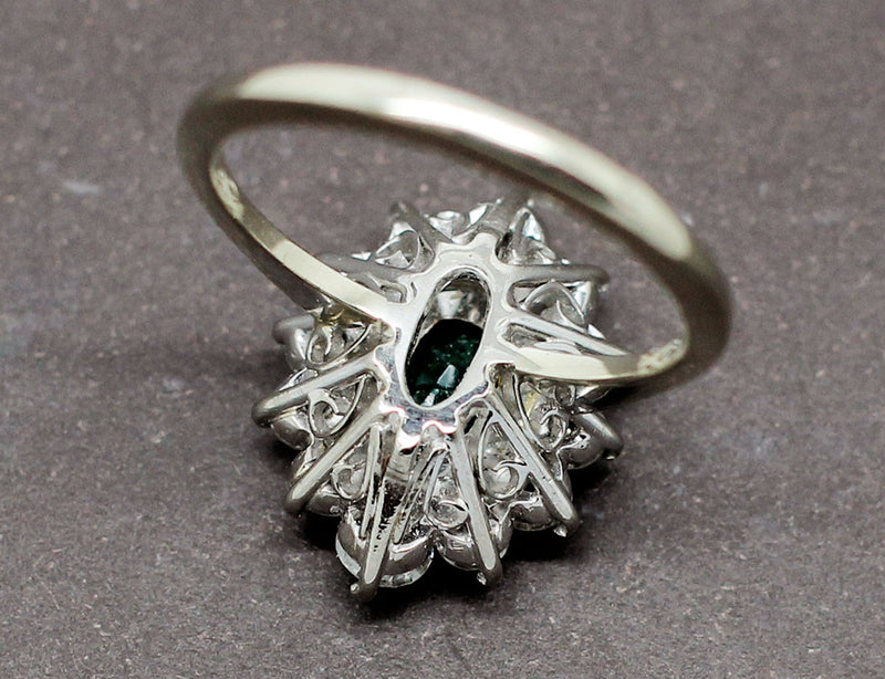 Bague Emeraude Entourage Diamants