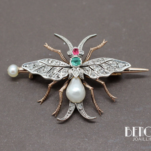 Bijoux Ancienne Broche en Argent avec Pierre (9-39/3) | UK