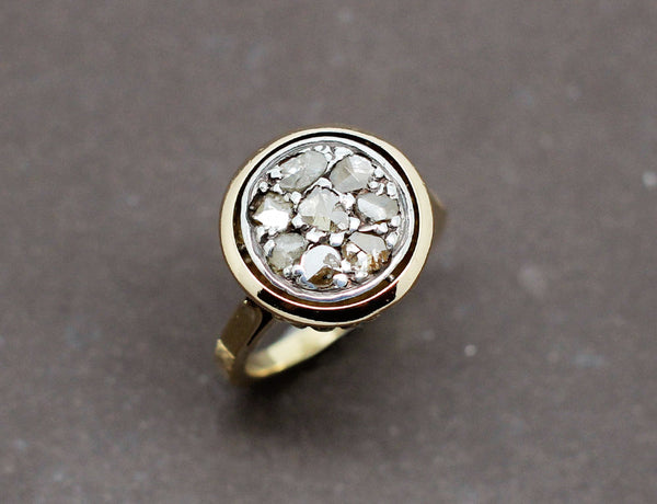 Bague Ancienne Diamants Taille Rose
