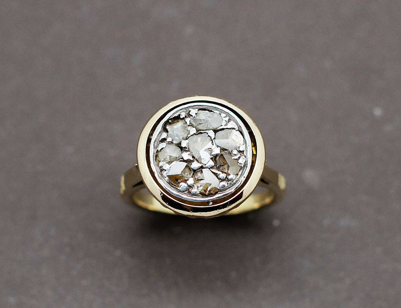 Bague Ancienne Diamants Taille Rose
