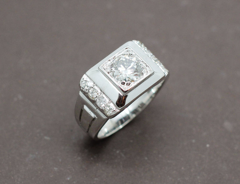 Bague Art Déco Moderniste Diamants