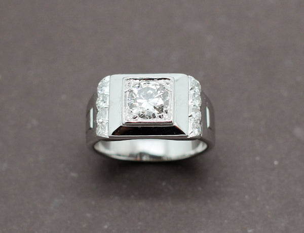 Bague Art Déco Moderniste Diamants