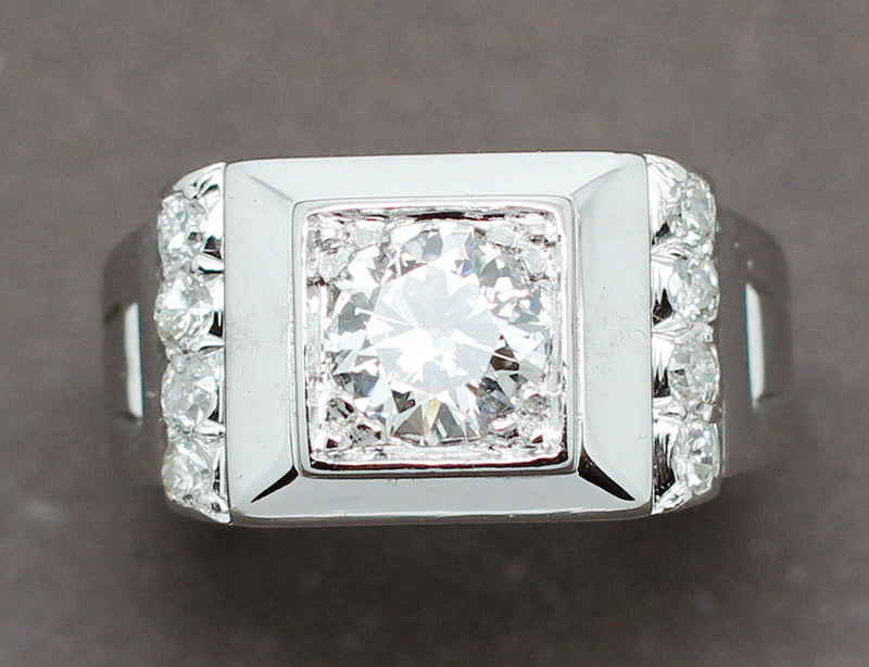 Bague Art Déco Moderniste Diamants
