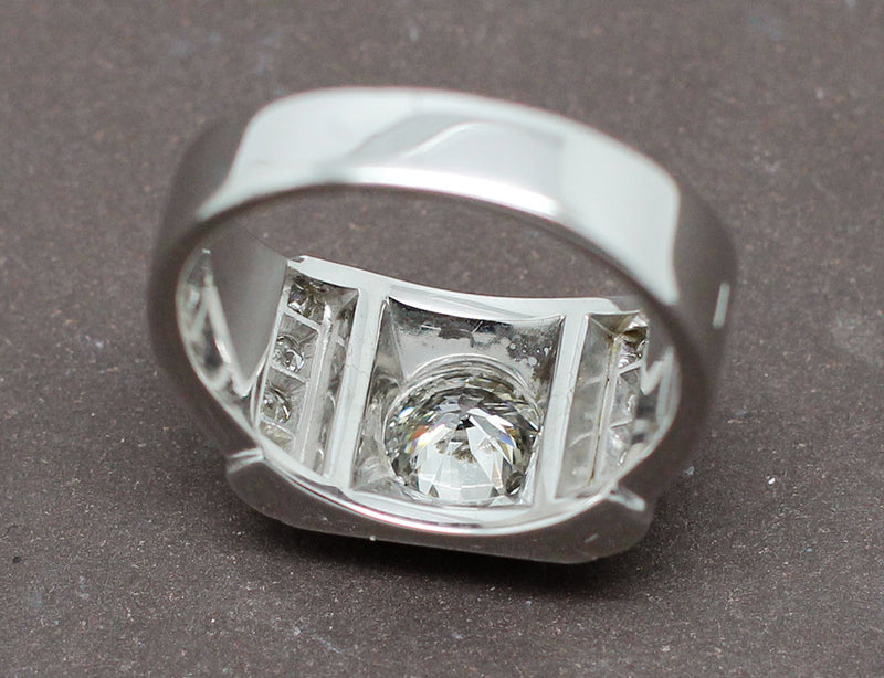 Bague Art Déco Moderniste Diamants