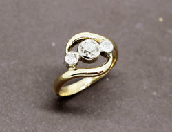 Bague Trilogie Façon Tourbillon Diamants