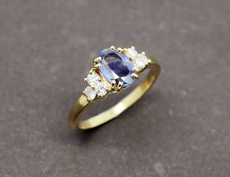 Bague Saphir Diamants