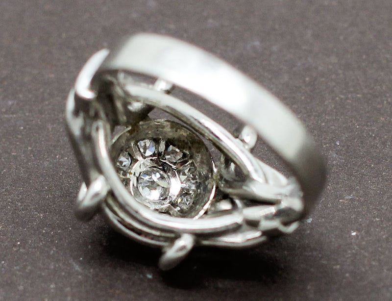 Bague 1950 Art Déco Platine Diamants