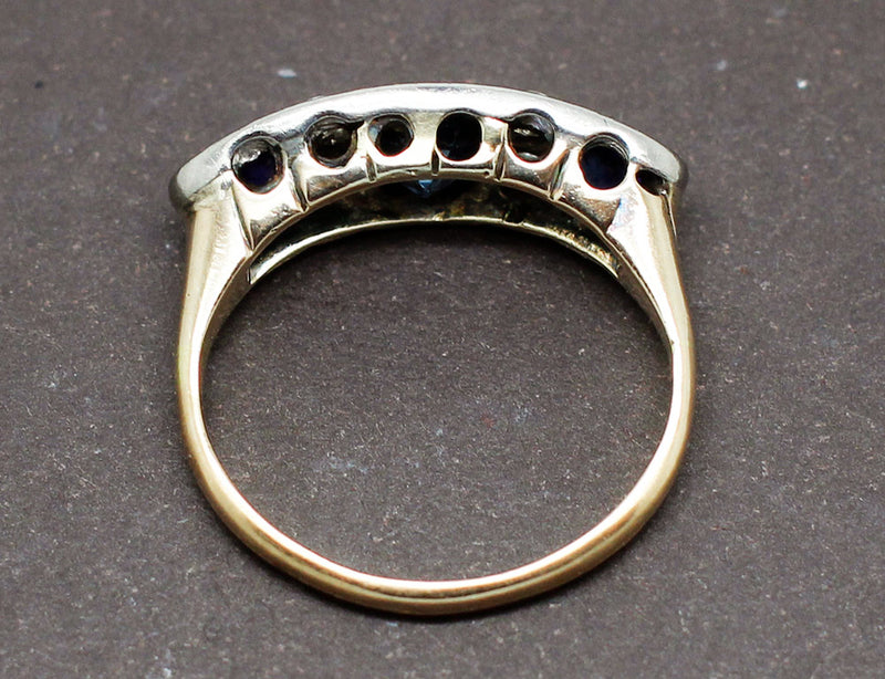 Bague Art Déco Saphirs Diamants