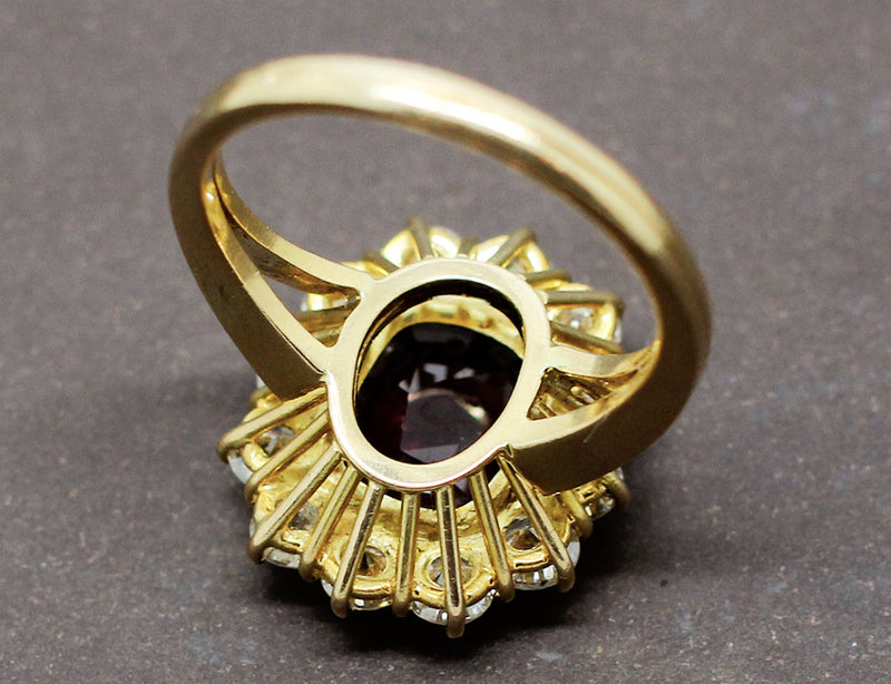 Bague Rubellite Entourage Diamants