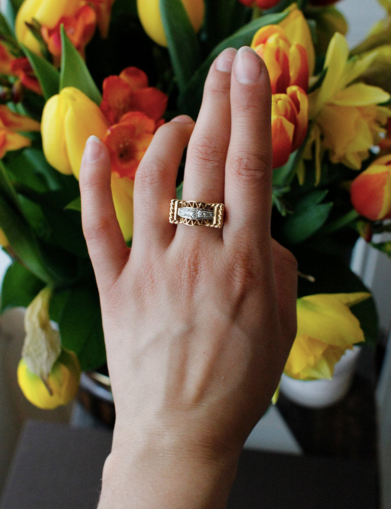 Bague 1950 Or et Diamants