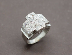 Bague Art Déco Diamants Platine