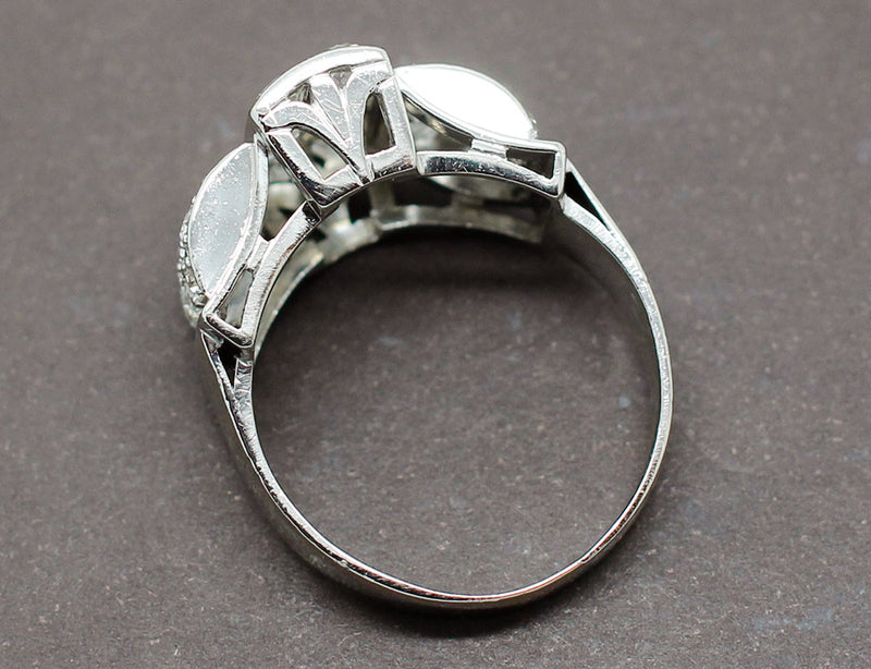 Bague Art Déco Diamants Platine