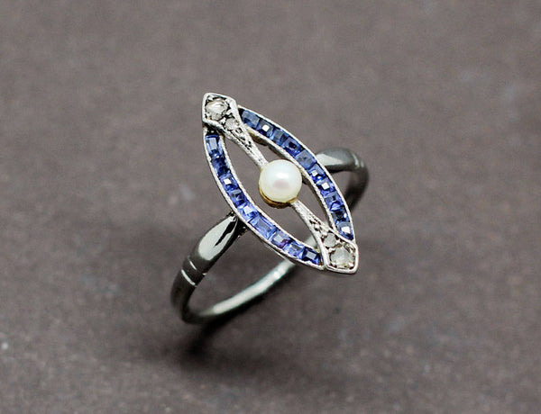 Bague Marquise Art Déco "Les Recyclés"