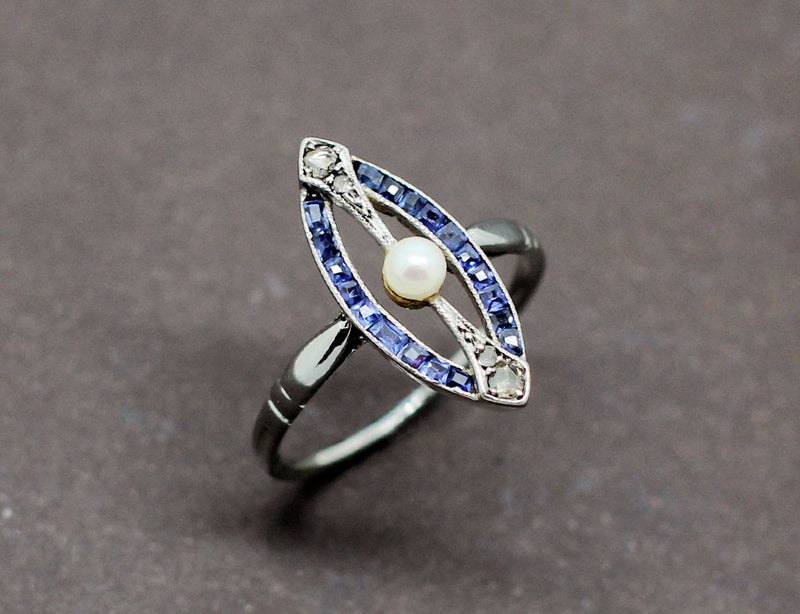 Bague Marquise Art Déco "Les Recyclés"
