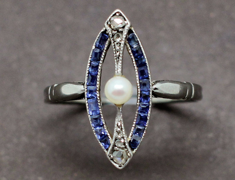 Bague Marquise Art Déco "Les Recyclés"