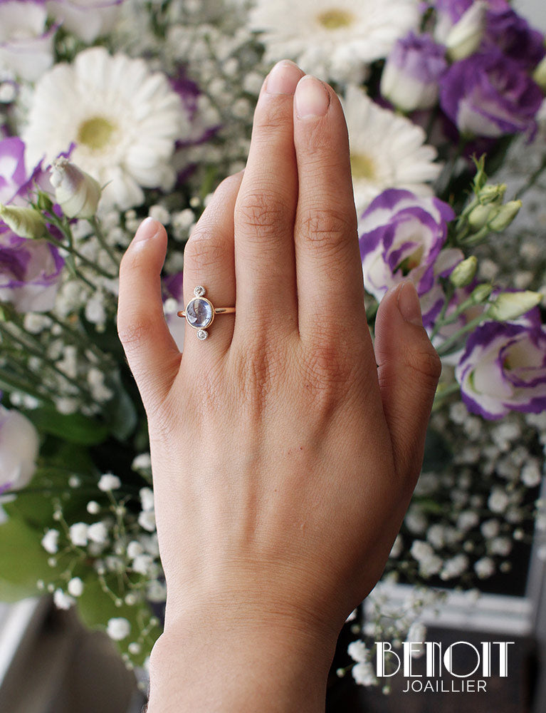 Bague Ancienne Saphir Diamants