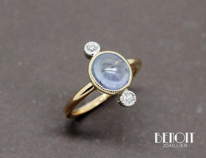 Bague Ancienne Saphir Diamants