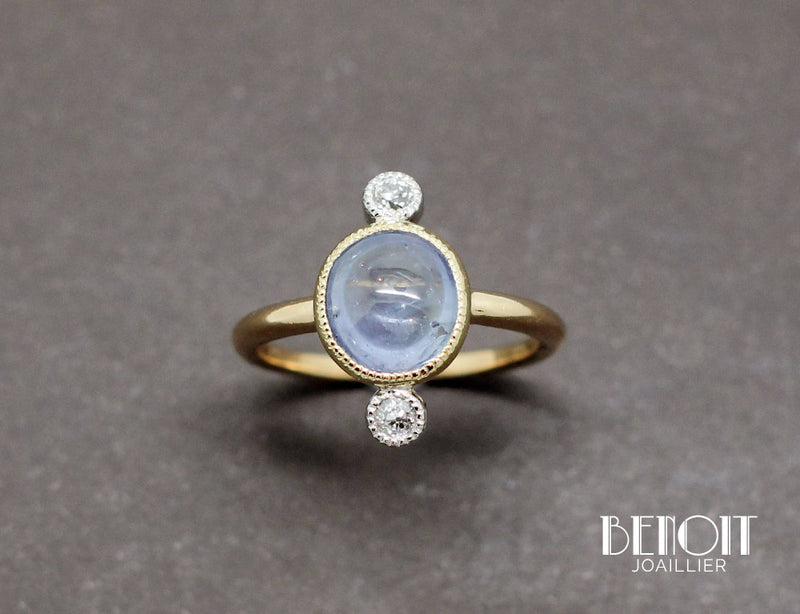 Bague Ancienne Saphir Diamants