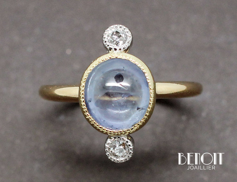 Bague Ancienne Saphir Diamants