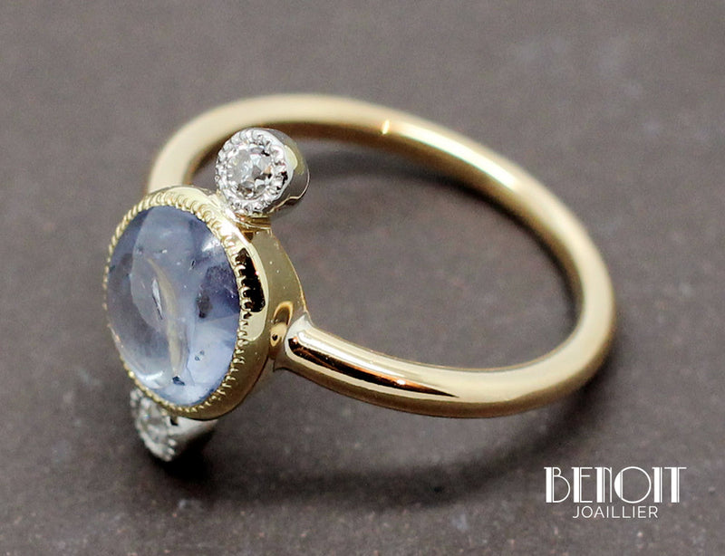 Bague Ancienne Saphir Diamants