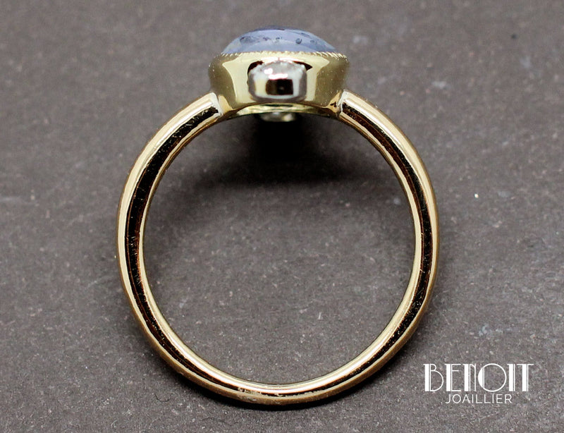 Bague Ancienne Saphir Diamants