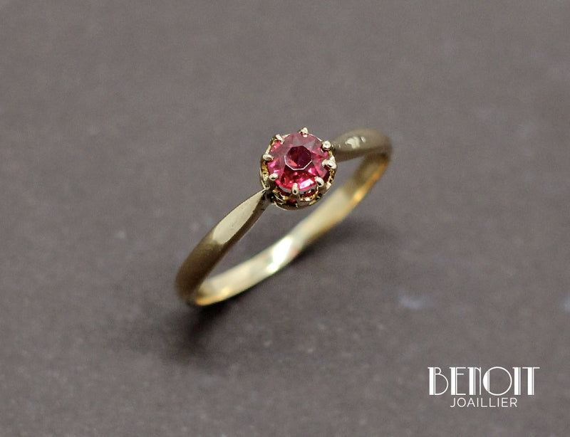 Solitaire Ancien Tourmaline