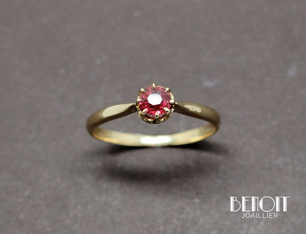 Solitaire Ancien Tourmaline