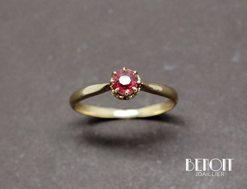 Solitaire Ancien Tourmaline