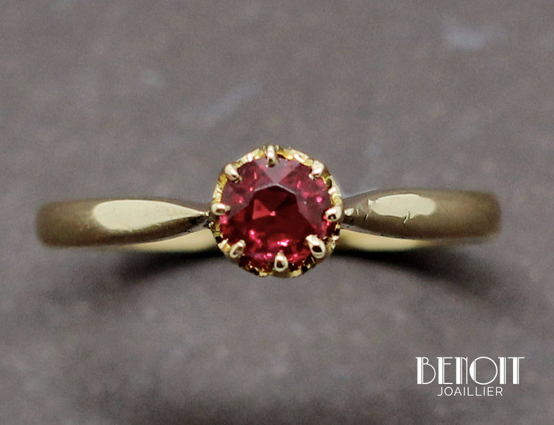 Solitaire Ancien Tourmaline